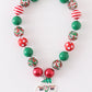 Red green camper pedant chunky necklace