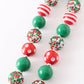 Red green camper pedant chunky necklace