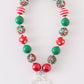 Red green camper pedant chunky necklace