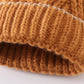 Camel cross cable knit pom pom beanie hat baby toddler adult