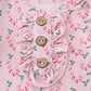 Christmas candy cane print bamboo baby gown