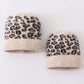 Beige leopard beanie hat toddler adult