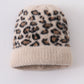 Beige leopard beanie hat toddler adult