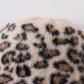 Beige leopard beanie hat toddler adult