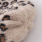 Beige leopard beanie hat toddler adult