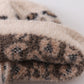 Beige leopard beanie hat toddler adult