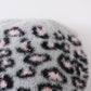 Grey leopard beanie hat toddler adult