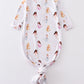 Mermaid print bamboo baby gown