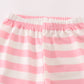 pink stripe girl pajamas set