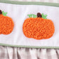 Green plaid french knot pumpkin girl set