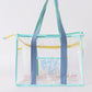 Blue clear waterproof beach travel bag