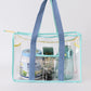 Blue clear waterproof beach travel bag