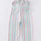 Stripe rainbow girl jumpsuit