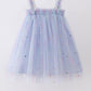 Blue star strap tulle dress