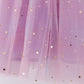 Purple star strap tulle dress