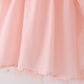 Pink strap daisy embroidery tulle dress