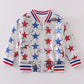 Patriotic star sequins girl coat