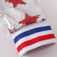 Patriotic star sequins girl coat