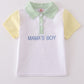 Seersucker mama's boy embroidery boy shirt