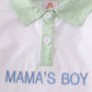 Seersucker mama's boy embroidery boy shirt