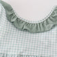 Green gingham girl ruffle set