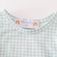 Green gingham girl ruffle bubble