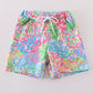 Pink tropical boy swim trunk