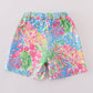 Pink tropical boy swim trunk