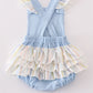 Blue you are my sunshine applique girl bubble