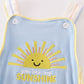 Blue you are my sunshine applique boy bubble