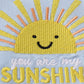 Blue you are my sunshine applique boy bubble