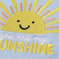 Blue you are my sunshine applique girl dress