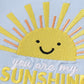 Blue you are my sunshine applique boy set