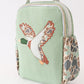 Green camouflage duck applique lunch bag