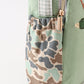 Green camouflage duck applique lunch bag