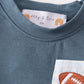 Blue football embroidery baby set