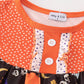 Orange halloween ruffle girl set