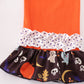 Orange halloween ruffle girl set