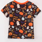 Orange halloween ruffle boy top