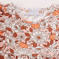 Pumpkin floral print lace ruffle set