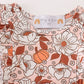 Pumpkin floral print lace ruffle bubble