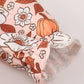 Pumpkin floral print lace ruffle bubble