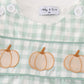 Green gingham pumpkin embroidery boy jonjon