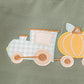 Green train pumpkin applique boy set