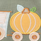 Green train pumpkin applique boy bubble