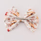 Coral pumpkin print hair sailor bow