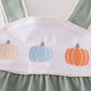 Green pumpkin embroidery unisex bubble