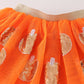 Orange pumpkin sequin tutu skirt