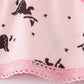 Pink bat print tiered dress