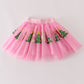 Pink gingerbread sequin tutu skirt